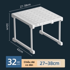 Kệ chia ngăn tủ quần áo, Kệ gầm bếp co giãn chia ngăn tủ để đồ dùng xoong nồi quần áo đa năng, gia dụng thông minh tiện ích