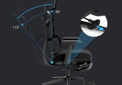 Ghế Xoay Công Thái Học Cao Cấp HBADA Lưng Kép Đệm CS Chuẩn Ergonomic E