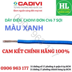 giá 1 mét - Dây điện CADIVI đơn CV/LF 10 Chính hãng