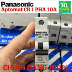 Cầu dao PANASONIC CB 1P 1 TÉP 10A BBD1101CNV