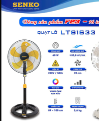 Senko - Quạt lở thân sắt Senko LTS1633 60w động cơ đồng 5 cánh chính hãng
