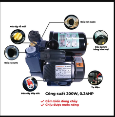 Máy bơm tăng áp điện tử 200w Nanoco mã NCPS200-A