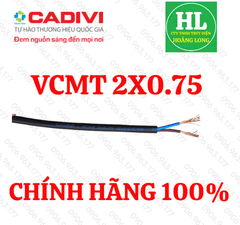 Dây điện Cadivi đôi mềm VCmt 2 X 4, có 2 lớp vỏ bọc giá 1 mét