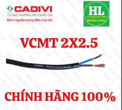 Dây điện Cadivi đôi mềm VCmt 2 X 0.75, có 2 lớp vỏ bọc giá 1 mét