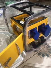 Hộp nguồn thi công vỏ tủ điện tạm sắt vàng công nghiệp 1 pha 3x16a di động ip44