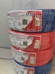 Dây điện Cadivi 1.5 đơn 7 sợi CV1.5 cuộn 100 mét - CHÍNH HÃNG