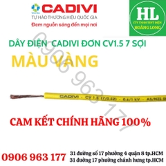 DÂY ĐIỆN CADIVI ĐƠN CV2.5 Chính hãng giá 1 mét