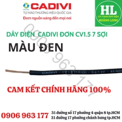 (GIÁ 1 MÉT) DÂY ĐIỆN CADIVI ĐƠN 7 SỢI CV TIẾT DIỆN 1.5 2.5 4.0 6.0 8.0 10 lõi đồng Chính hãng