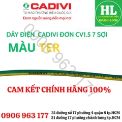 giá 1 mét - Dây điện CADIVI đơn CV/LF 10 Chính hãng