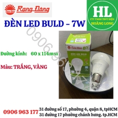 Đèn LED Bulb RẠNG ĐÔNG 3W,5W,7W,9W,12W,15W