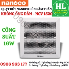 QUẠT HÚT NANOCO ÂM TRẦN NCV1520 KHÔNG ỐNG DẪN