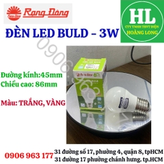 Đèn LED Bulb RẠNG ĐÔNG 3W,5W,7W,9W,12W,15W