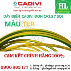 (GIÁ 1 MÉT) DÂY ĐIỆN CADIVI ĐƠN 7 SỢI CV TIẾT DIỆN 1.5 2.5 4.0 6.0 8.0 10 lõi đồng Chính hãng