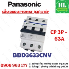 CẦU DAO MCB CB 3P 3 PHA 3P 20A 25A 32A 40A 50A 63A PANASONIC CHÍNH HÃNG