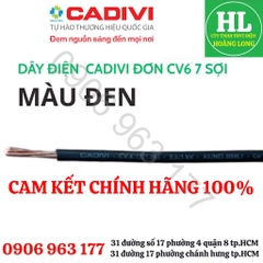 DÂY ĐIỆN CADIVI ĐƠN CV 6 Chính hãng giá 1 mét