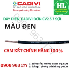 (GIÁ 1 MÉT) DÂY ĐIỆN CADIVI ĐƠN 7 SỢI CV TIẾT DIỆN 1.5 2.5 4.0 6.0 8.0 10 lõi đồng Chính hãng