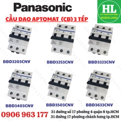 CẦU DAO MCB CB 3P 3 PHA 3P 20A 25A 32A 40A 50A 63A PANASONIC CHÍNH HÃNG