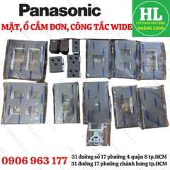 MẶT- Ổ CẮM - CÔNG TẮC WIDE MÀU ĐEN ÁNH KIM PANASONIC