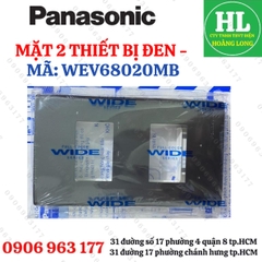 MẶT- Ổ CẮM - CÔNG TẮC WIDE MÀU ĐEN ÁNH KIM PANASONIC