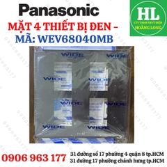 MẶT- Ổ CẮM - CÔNG TẮC WIDE MÀU ĐEN ÁNH KIM PANASONIC