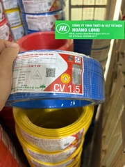 [giá 50 mét] Dây điện cadivi CV 1.5 đơn 1 lõi 7 sợi đồng bên trong CV1.5
