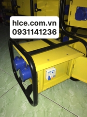 Hộp nguồn thi công vỏ tủ điện tạm sắt vàng công nghiệp 1 pha 3x16a di động ip44