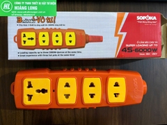 Ổ cắm chịu tải 6000w 3 ổ, 4 ổ cắm lõi sứ Sopoka