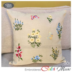 Khăn trải bàn Decor VƯỜN XƯA thêu Hoa Cỏ Bốn Mùa đẹp độc đáo KBCM