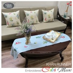 Vỏ gối sofa VƯỜN XƯA thêu Hoa Cỏ Bốn Mùa đẹp độc đáo KBCM