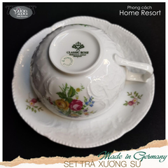 Bộ 4 chén đĩa uống trà, hũ đường sữa, đĩa bánh xương sứ Châu Âu Rosenthal