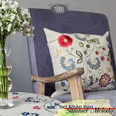Vỏ gối sofa VƯỜN XƯA thêu Bông Hoa Mẫu Đơn Đỏ Ngày Tết KBSM