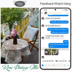 Vỏ gối tựa lưng sofa VƯỜN XƯA Hoa Hồng Vintage đẹp thanh lịch KBRVM