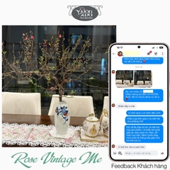 Khăn trải bàn VƯỜN XƯA Hoa Hồng Vintage đẹp thanh lịch Table runner KBRVM