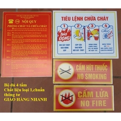 BỘ NỘI QUI TIÊU LỆNH PCCC