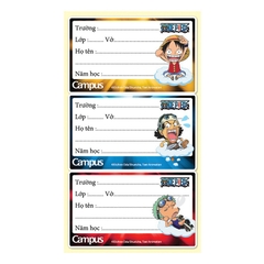 Nhãn vở học sinh Campus One piece