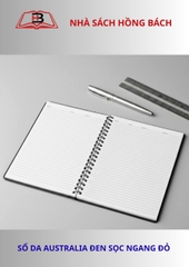 Sổ da Australia đen sọc ngang đỏ