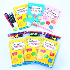 Bộ luyện viết chữ và số bay màu mực (13 món)