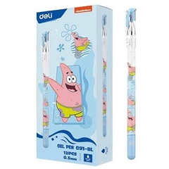 Bút gel 0.5 hình bọt biển DELI G91-BL-Xanh