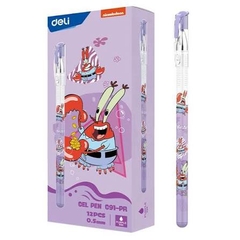 Bút gel 0.5 hình bọt biển DELI G91-PR-Tím