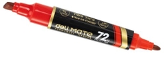 Bút dạ dầu 2 đầu màu đỏ Deli EU72-RD