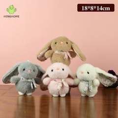 Móc khóa thỏ nhồi bông Kawaii tai cụp