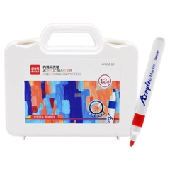 Bút Acrylic Marker Deli - HM912-12 (12 cây)