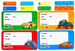 Nhãn vở Monster Struck LB02 ( 20 tem/xấp)