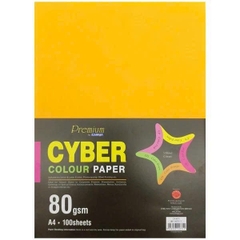 Tập bìa màu CA4771 tập bìa màu đậm Cyber Colour A4 100 tờ 5 màu lẫn 80gsm