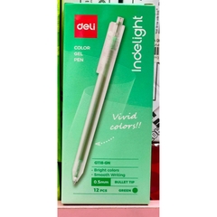 Bút Gel 0.5m Deli G118-GN Green