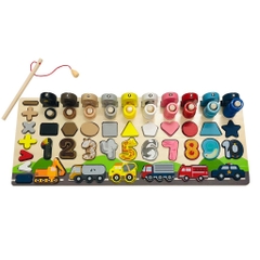 Hộp gỗ số và hình học 078