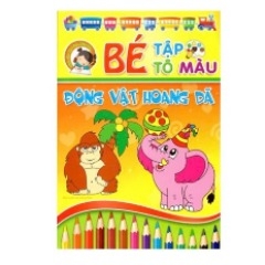 Bé tập tô màu và học tiếng anh theo chủ đề động vật hoang dã