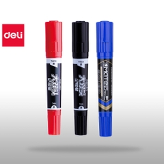 Bút lông dầu 2 đầu Deli ES555 - mực Đen