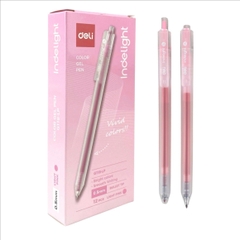 Bút Gel 0.5mm Deli G118-LP Light Pink
