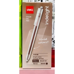 Bút Gel 0.5mm Deli G118-BR Brown